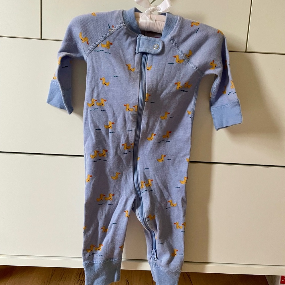 Hanna Andersson Light Blue Duck Print Pajama